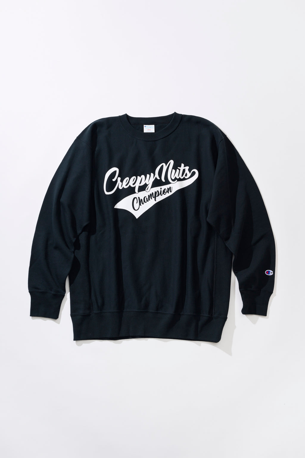 Creepy Nuts × Champion REVERSE WEAVE® CREW NECK SWEATSHIRT BLACK