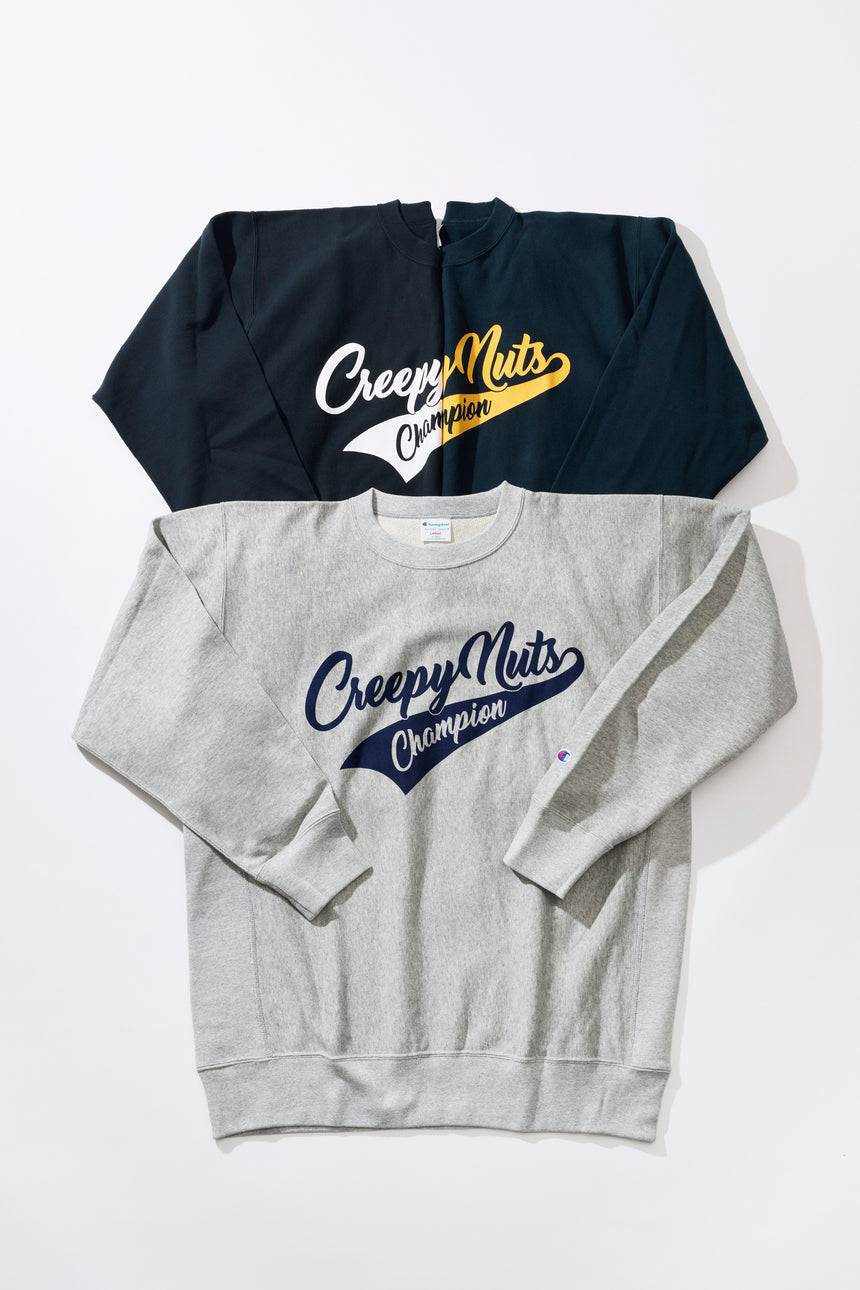 Creepy Nuts × Champion REVERSE WEAVE® CREW NECK SWEATSHIRT OXFORD GRAY