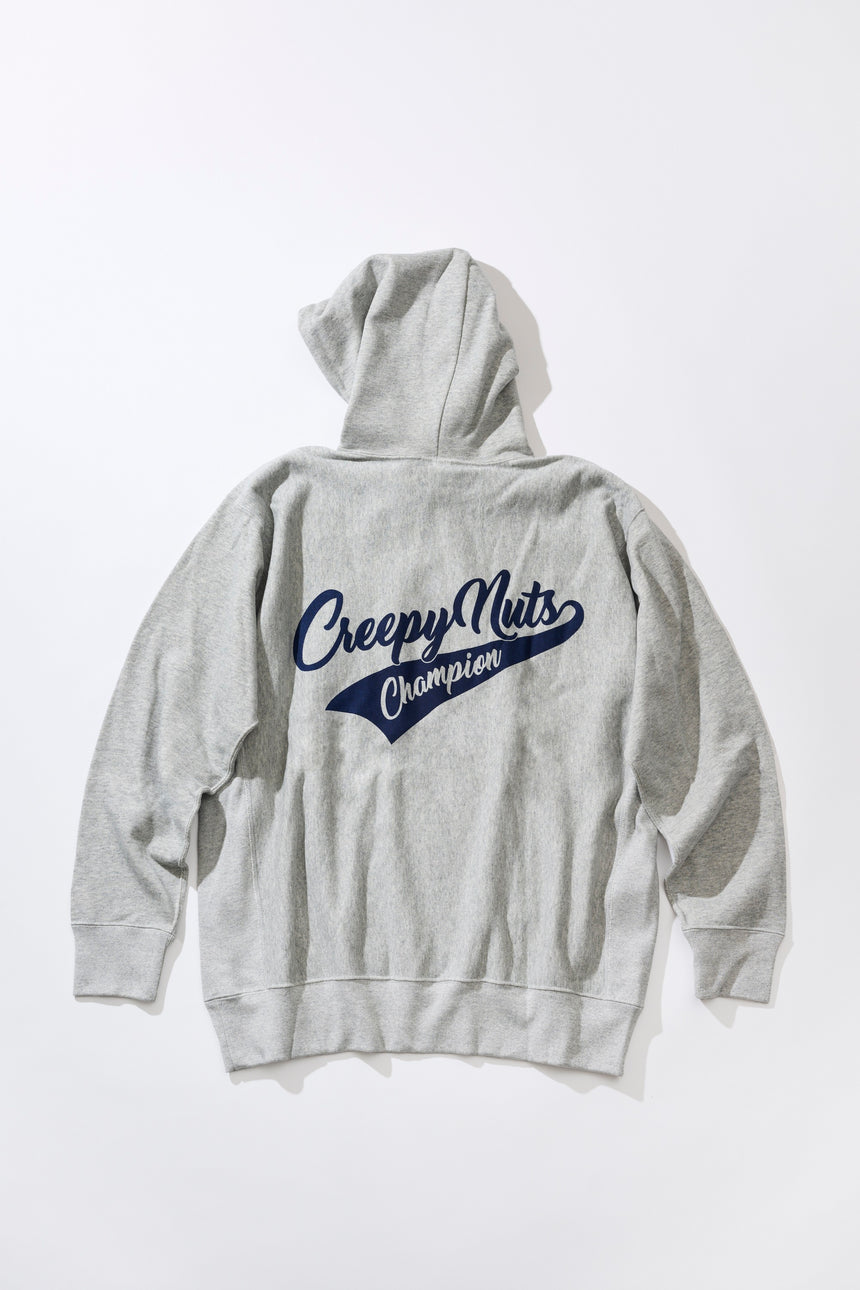 Creepy Nuts × Champion REVERSE WEAVE® HOODED SWEATSHIRT OXFORD GRAY