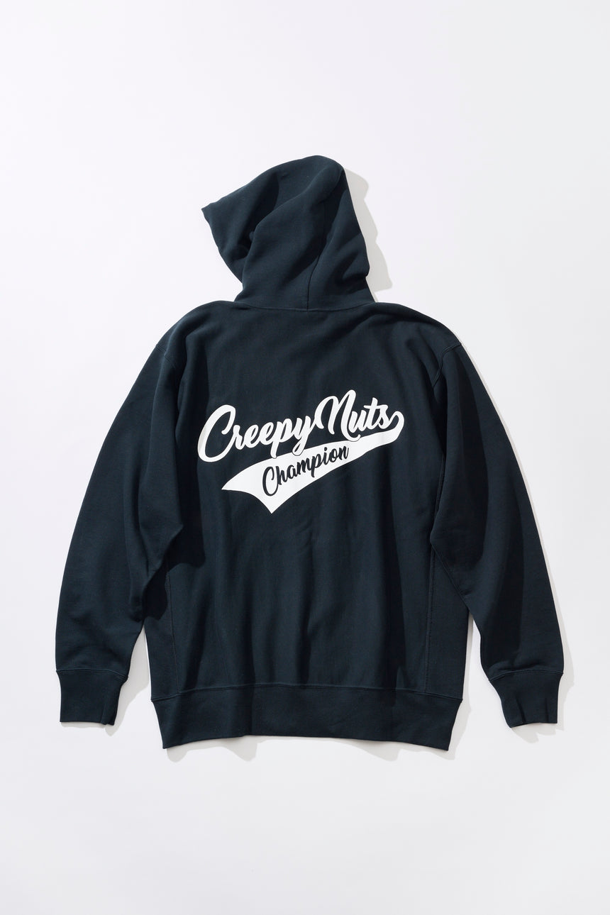 Creepy Nuts × Champion REVERSE WEAVE® HOODED SWEATSHIRT BLACK