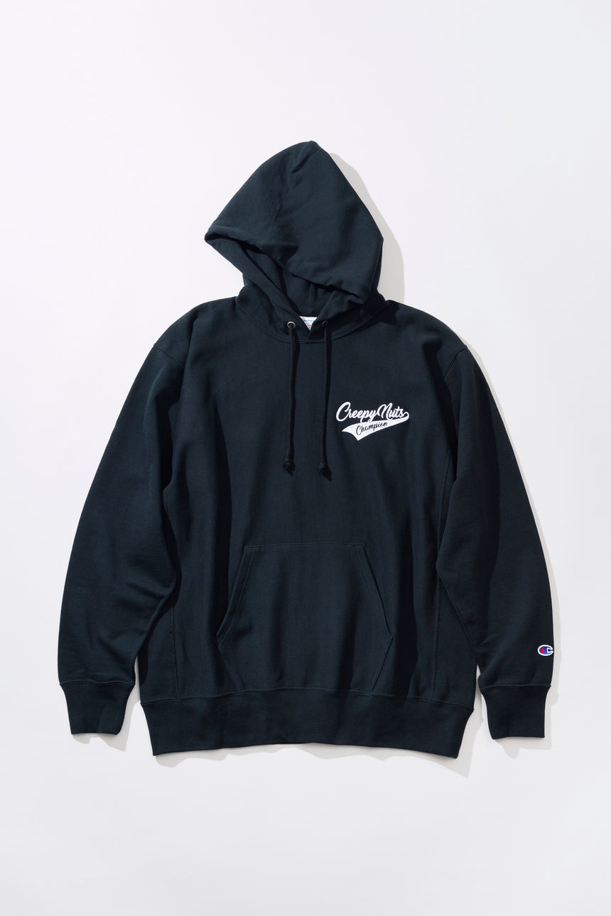 Creepy Nuts × Champion REVERSE WEAVE® HOODED SWEATSHIRT BLACK