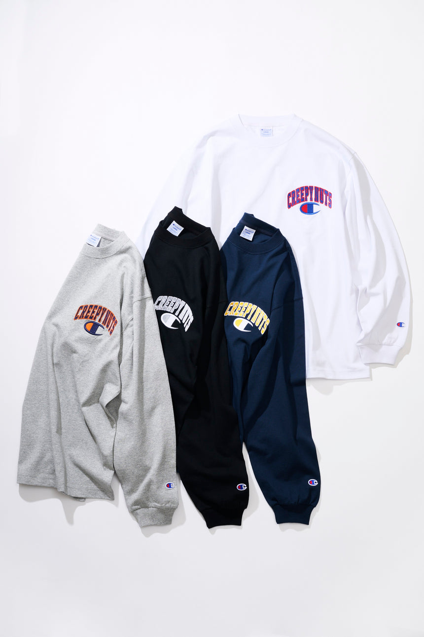 Creepy Nuts × Champion LONG SLEEVE T-SHIRT '25 [NAVY]
