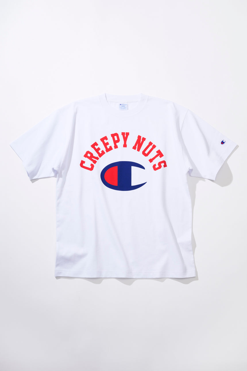 Creepy Nuts × Champion SHORT SLEEVE T-SHIRT '25 ① [WHITE]