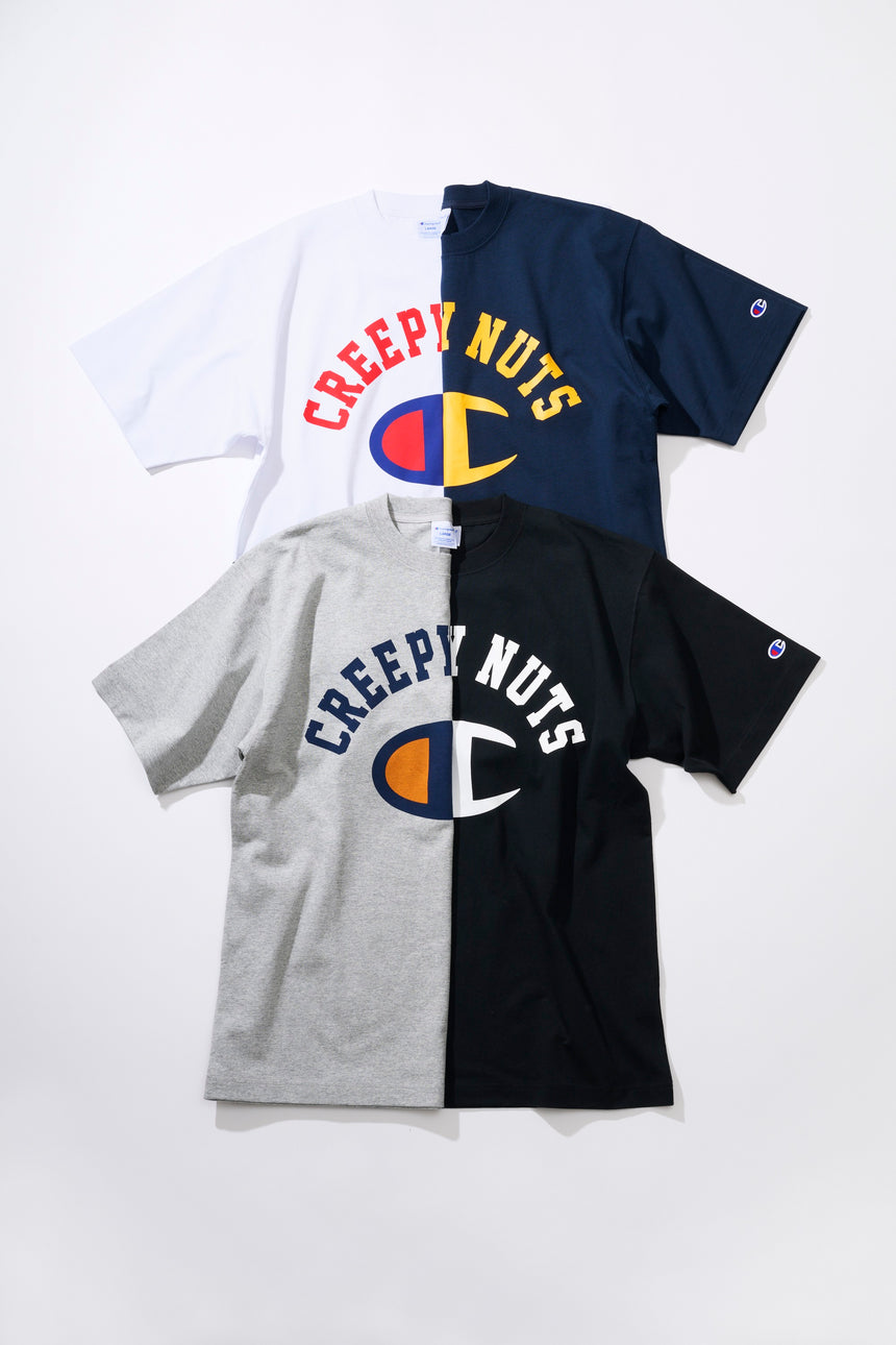 Creepy Nuts × Champion SHORT SLEEVE T-SHIRT '25 ① [BLACK]