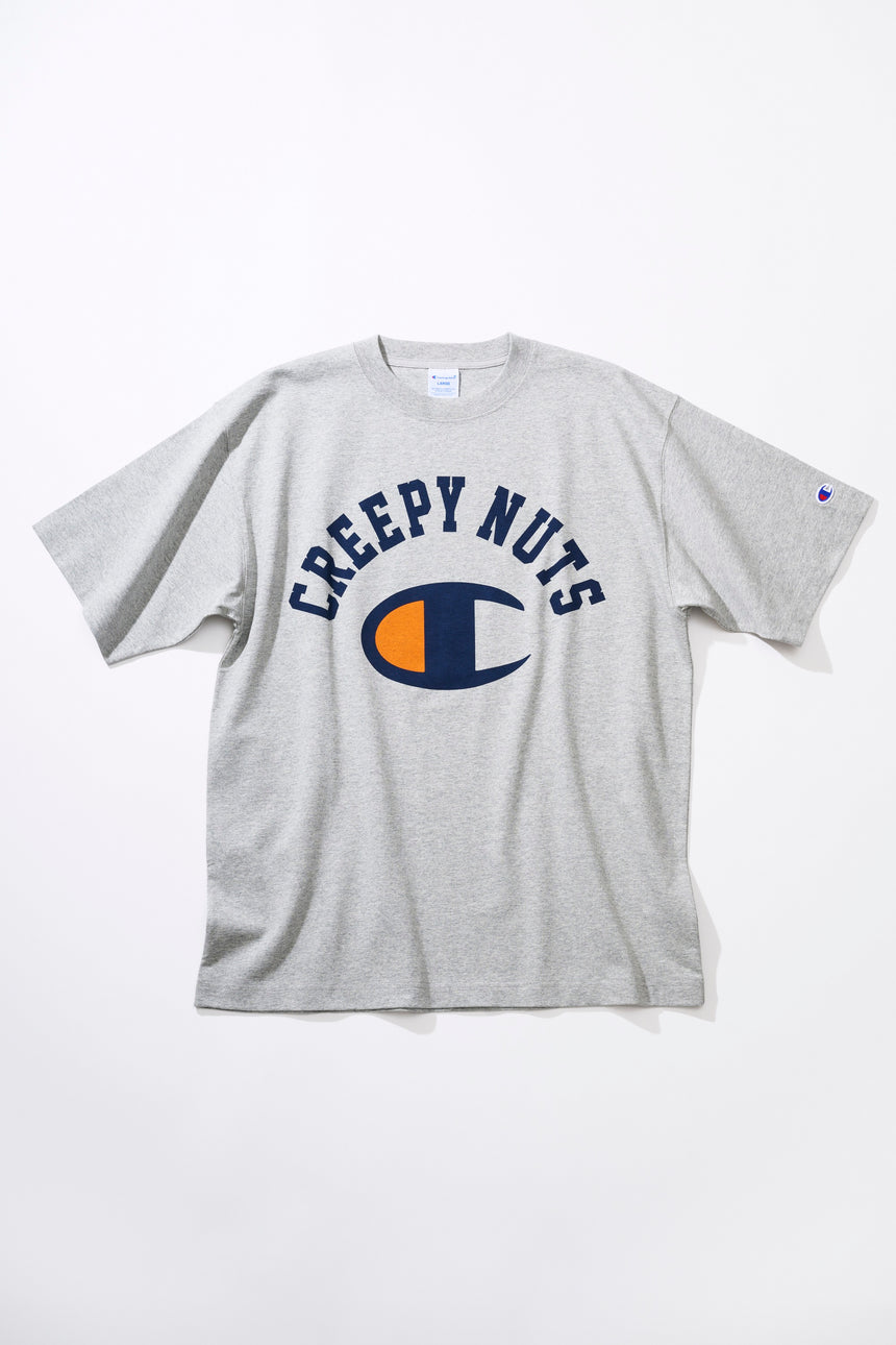 Creepy Nuts × Champion SHORT SLEEVE T-SHIRT '25 ① [OXFORD GRAY]