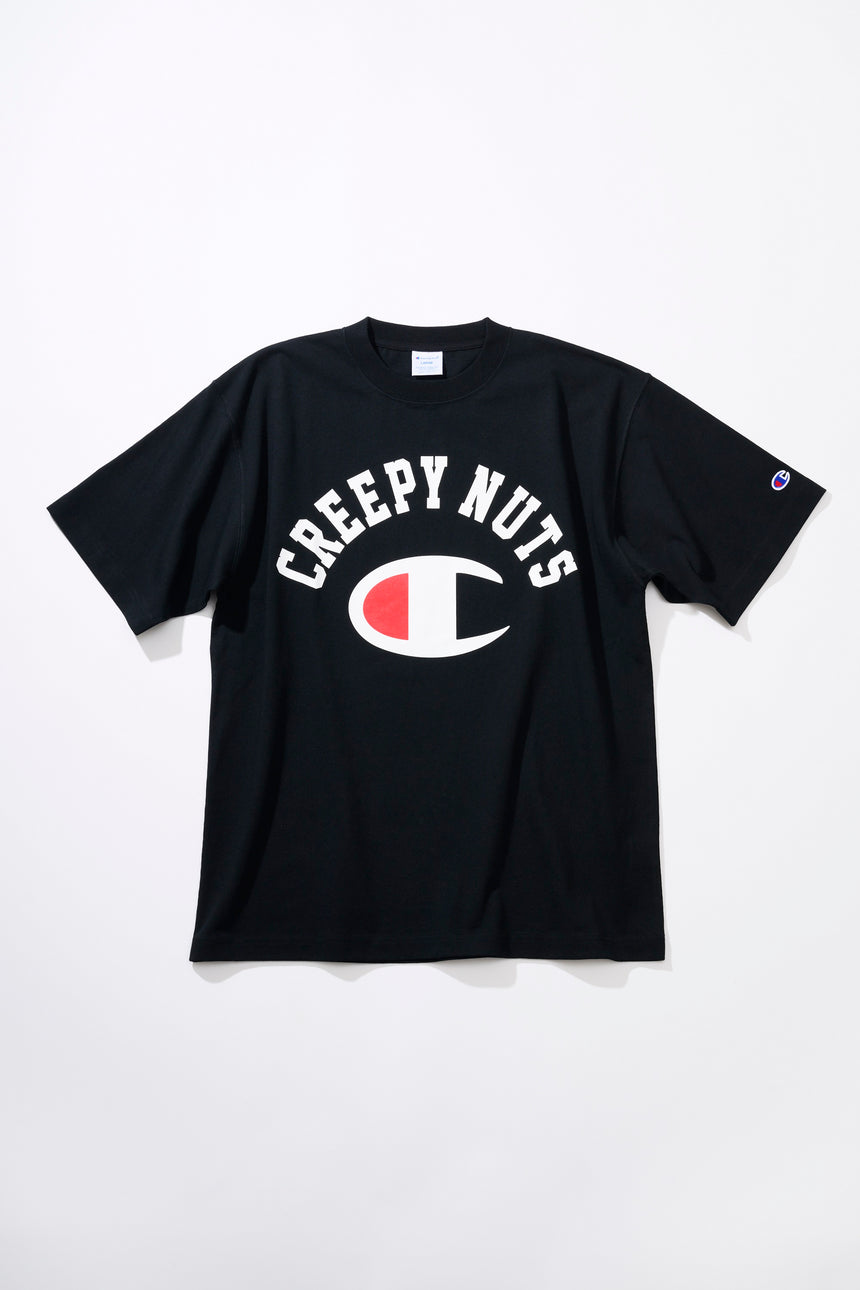 Creepy Nuts × Champion SHORT SLEEVE T-SHIRT '25 ① [BLACK]